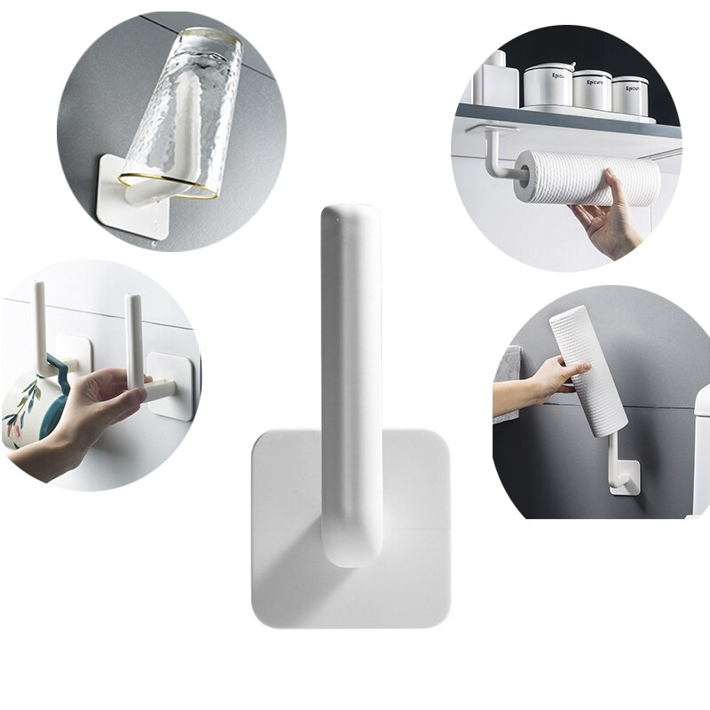 Adhesive Sticker Multi-Purpose Hook Towel Hanger for Kitchen Bathroom