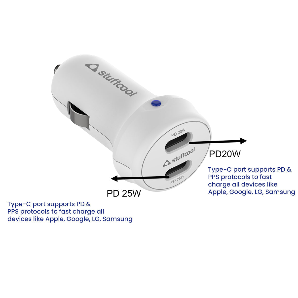 Atom Plus CC 45W Car Charger with PPS