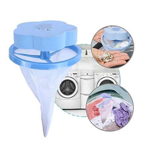 Flower Shape Home Washing Machine Floating Net Bag Hair Removal Ball (Pack of 2)