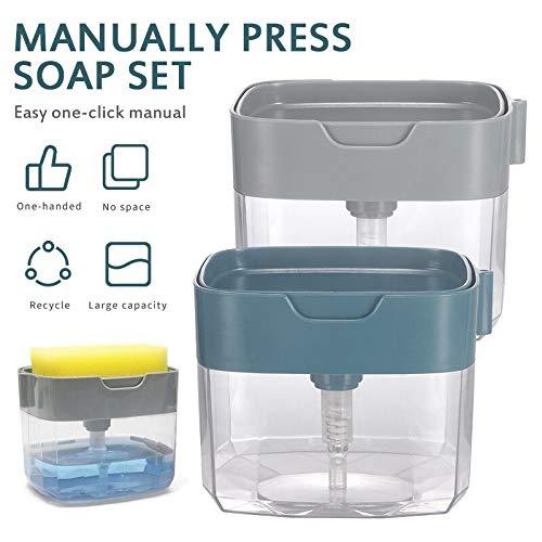 2 in 1 Soap Pump Plastic Dispenser for Dishwasher Liquid