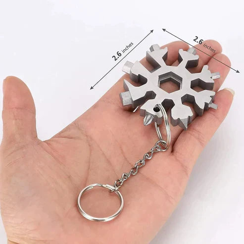 8 in 1 Stainless Steel EDC Snowflake Multitool