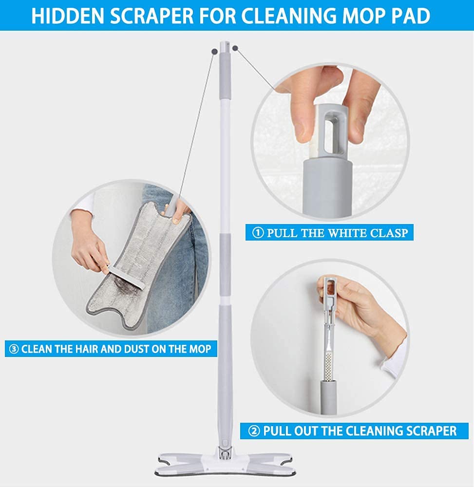 360 Degree AUTO PRO MOP with super absorbent microfiber pad