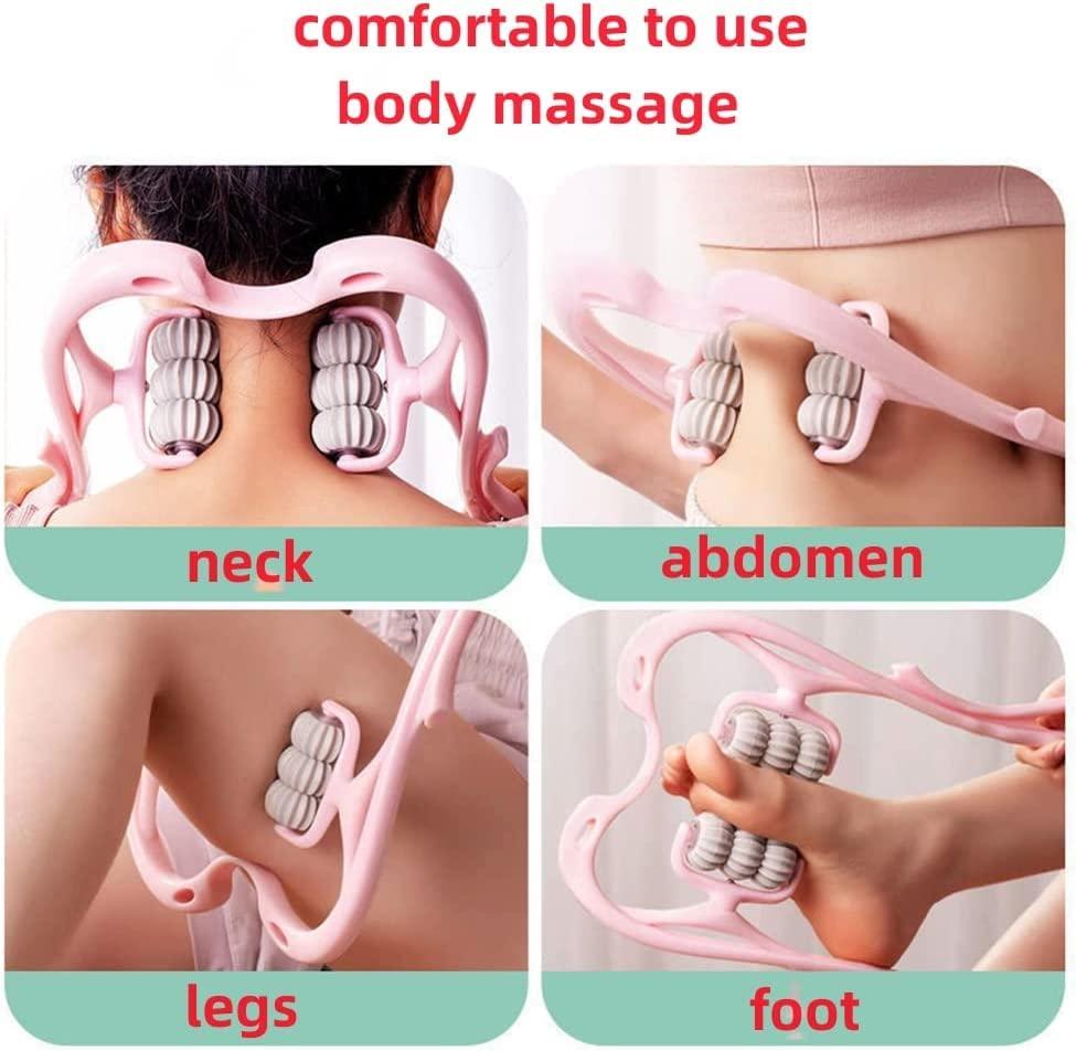 Acupressure Neck & Shoulder Massager with 6 Wheels Dual Pressure Point Cervical Neck Massager