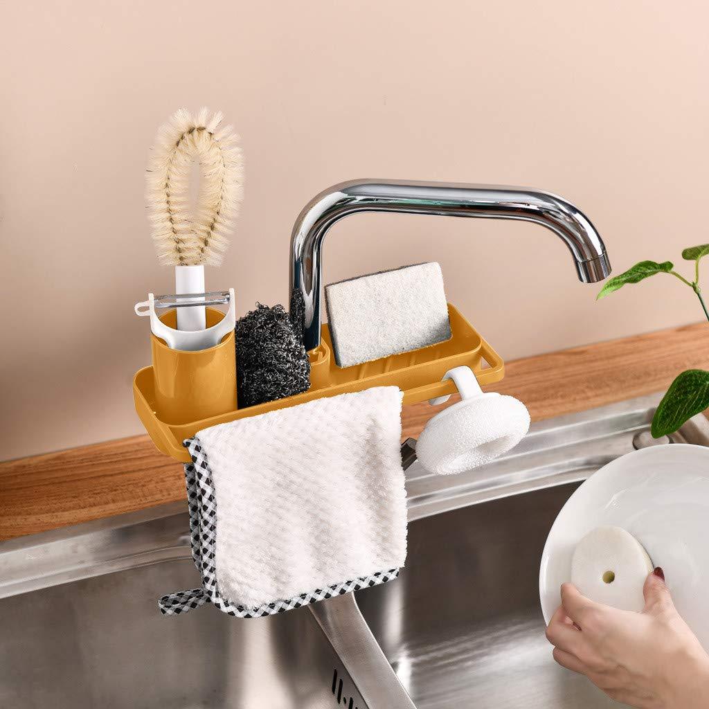 Faucet Sponge & Cloth Drain Storage Rack For Kitchen Organizer