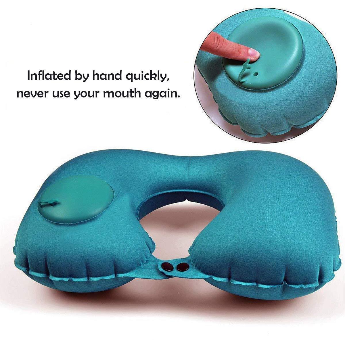 Automatic Air Inflatable U-Shape Travel/Neck Pillow