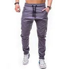 Wholesale autumn men's pants hip-hop harem jogging new men's trousers men's solid color multi-pocket overalls tights