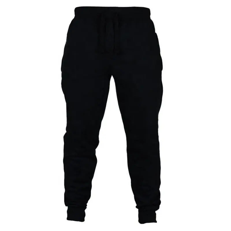 Men's Casual Sport Pants Sportswear Slim Fit Pants, Black Jogging