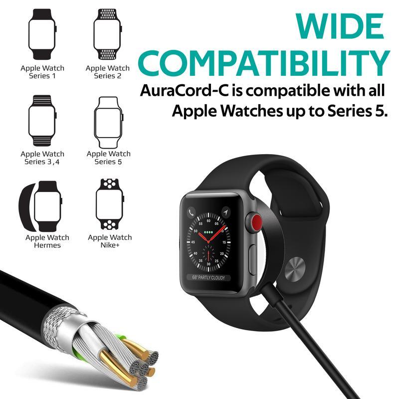 AuraCord-C USB-C Charging Cable for Apple Watch