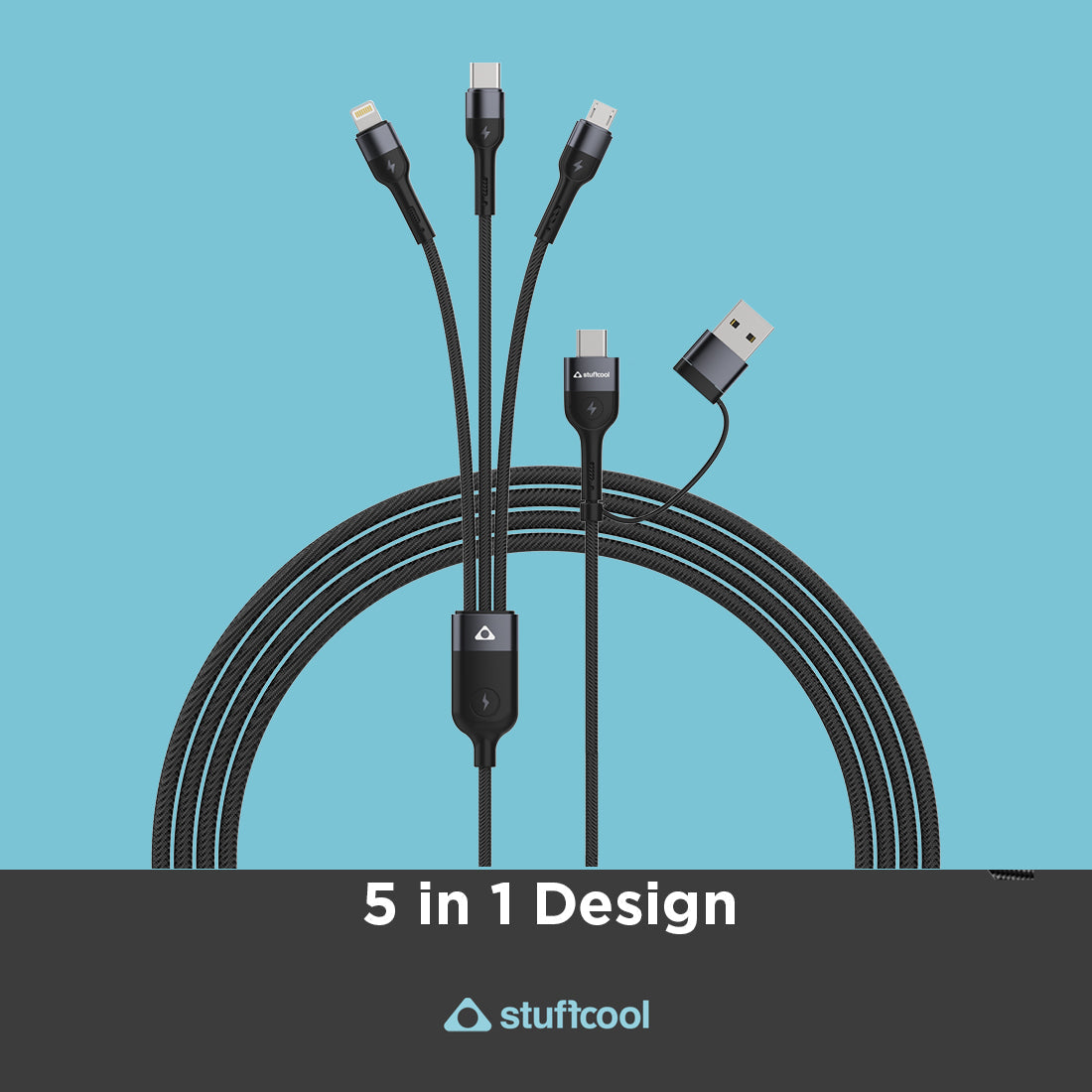 Cinco 5 In 1 Sync and charge cable 1.5 Meter