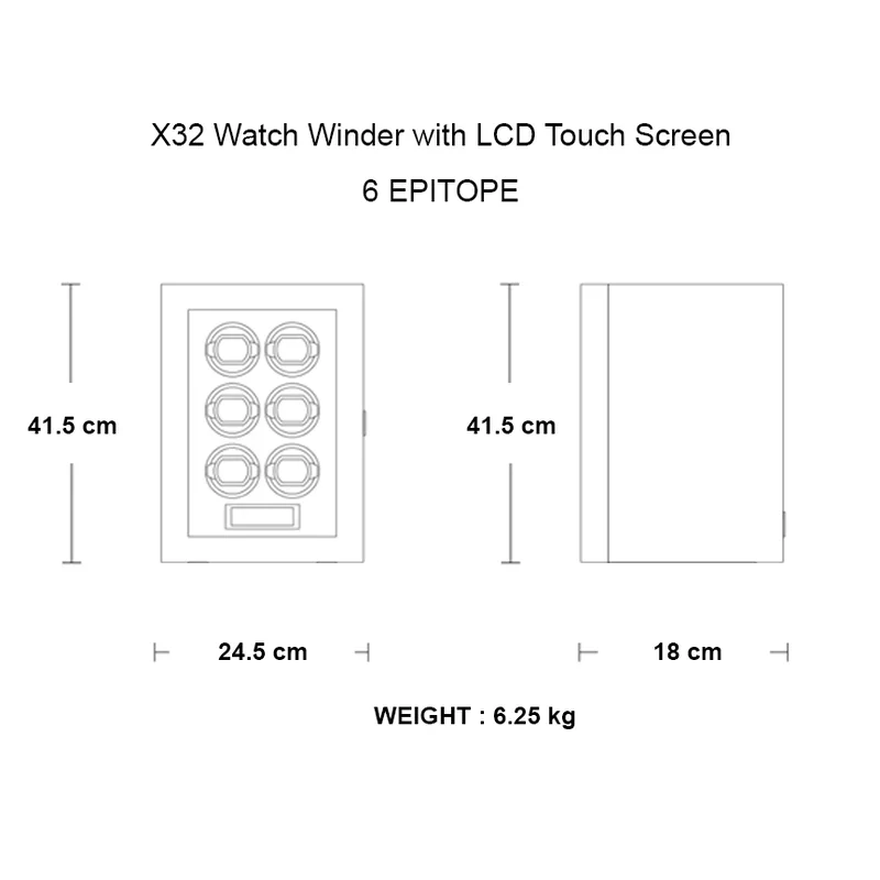 Fawes Automatic Watch Winder with LCD Screen X32