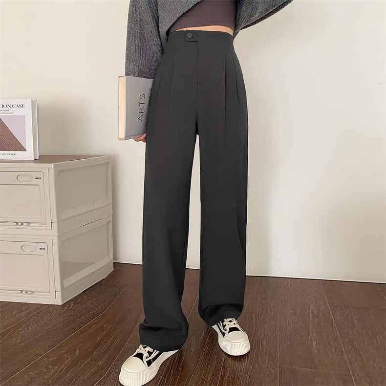 Suit Pants Women's Spring and Autumn New style High Waist Loose and Slim women's trousers