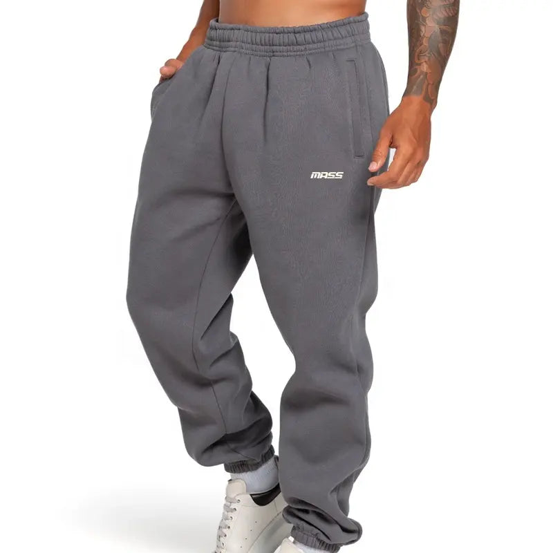 Wholesale Blank Custom Logo Stacked Sweat Pants Men's Joggers Sports Jogger Stacked Sweat Trousers For Men