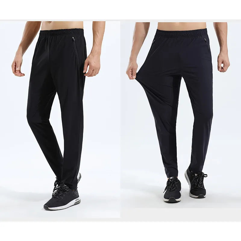 Sweat Golf Pants Gym Joggers Slim Waist Outdoor Sports Custom Logo Nylon Spandex Mens Fit Black Lower for Men Sweatpants Sporty