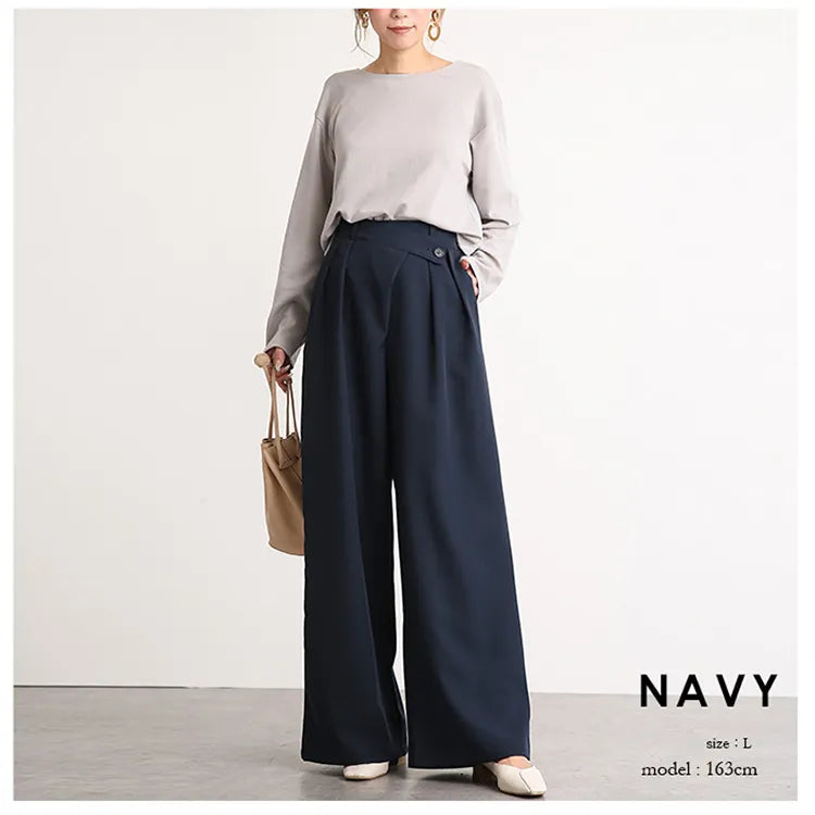 JF WP005 OEM High Waisted Wide Leg Pants Manufacturers Spot Cross Border Foreign Trade