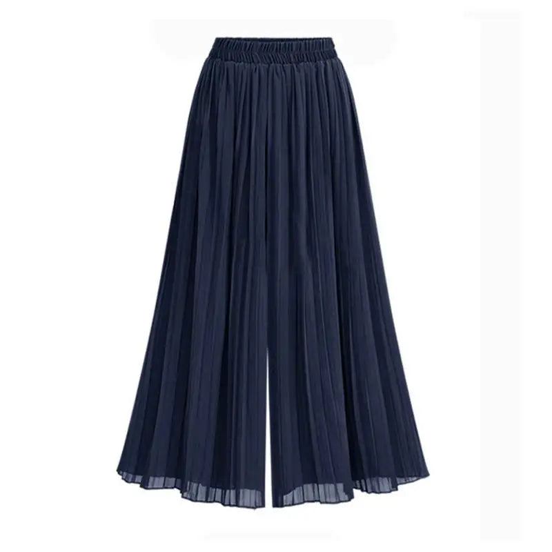 Hot Selling Women's Loose Wide Leg Pants Split Casual High Waist Chiffon