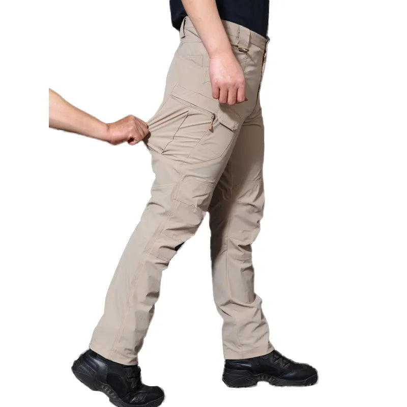 Men's Tactical Pants Waterproof Quick Dry Pant Summer Thin Spandex Stretchy Trousers