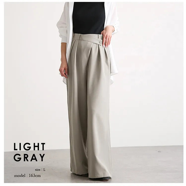 JF WP005 OEM High Waisted Wide Leg Pants Manufacturers Spot Cross Border Foreign Trade