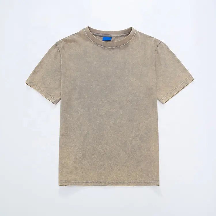 270 Gsm Relaxed Fit Acid Stone Wash Custom Blank Streetwear Vintage Oversized Heavyweight Tee T Vintage T Men