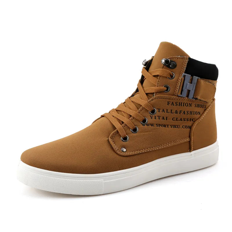 Zapatos Altos Original Quality Plush Comfortable Hot-Selling Mens%27s++ Mens Black High Top