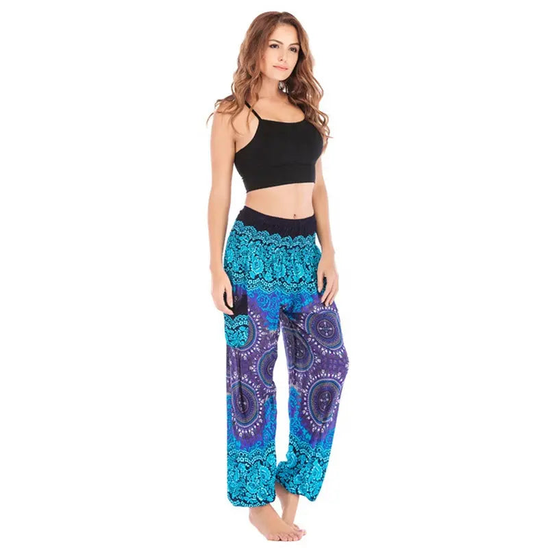 Bloomers Yoga Harem Pants Women's High Waist Yoga Harem Bloomers Sexy Yoga Boho Hippie Women