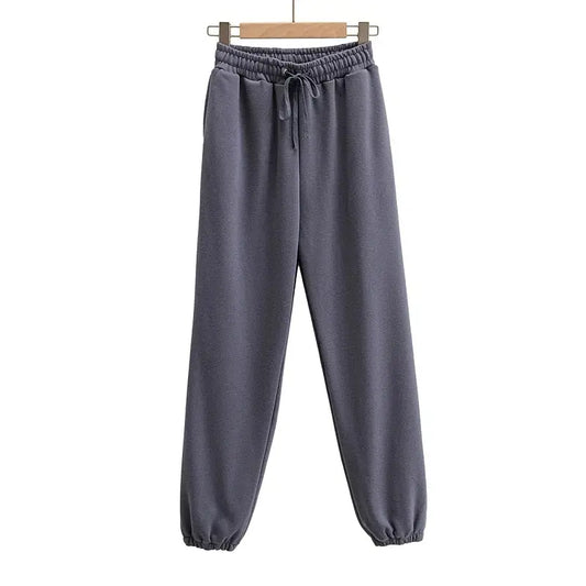 wholesale Plain Cotton Harem Plazzo Women Pants Streetwear Cargo Loose Jogger Trousers Women Sweatpants