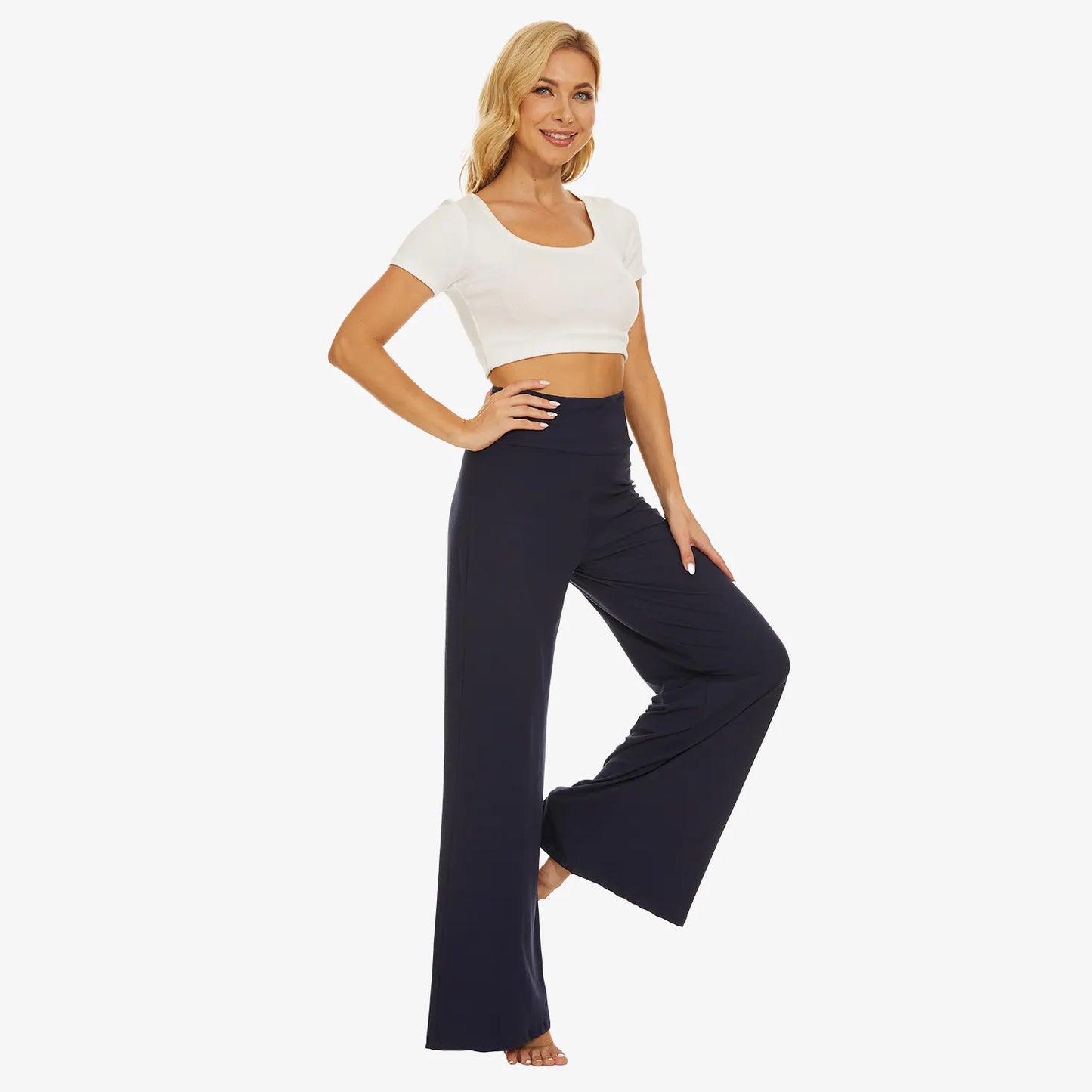 Soft Wide Leg Trousers For Women High Waist Lady Long Wide Leg Street Breathable Loose Wide Casual Loose Women Office