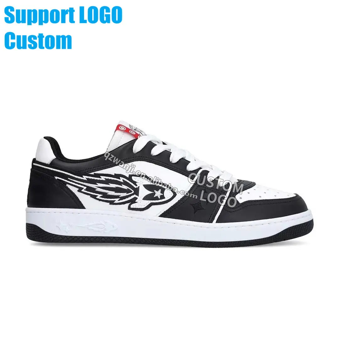 custom logo casual sport shoes genuine leather walking style running plus size casual for men