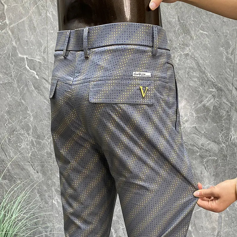 Casual Summer wholesale pants with small feet men's pencil men's printed