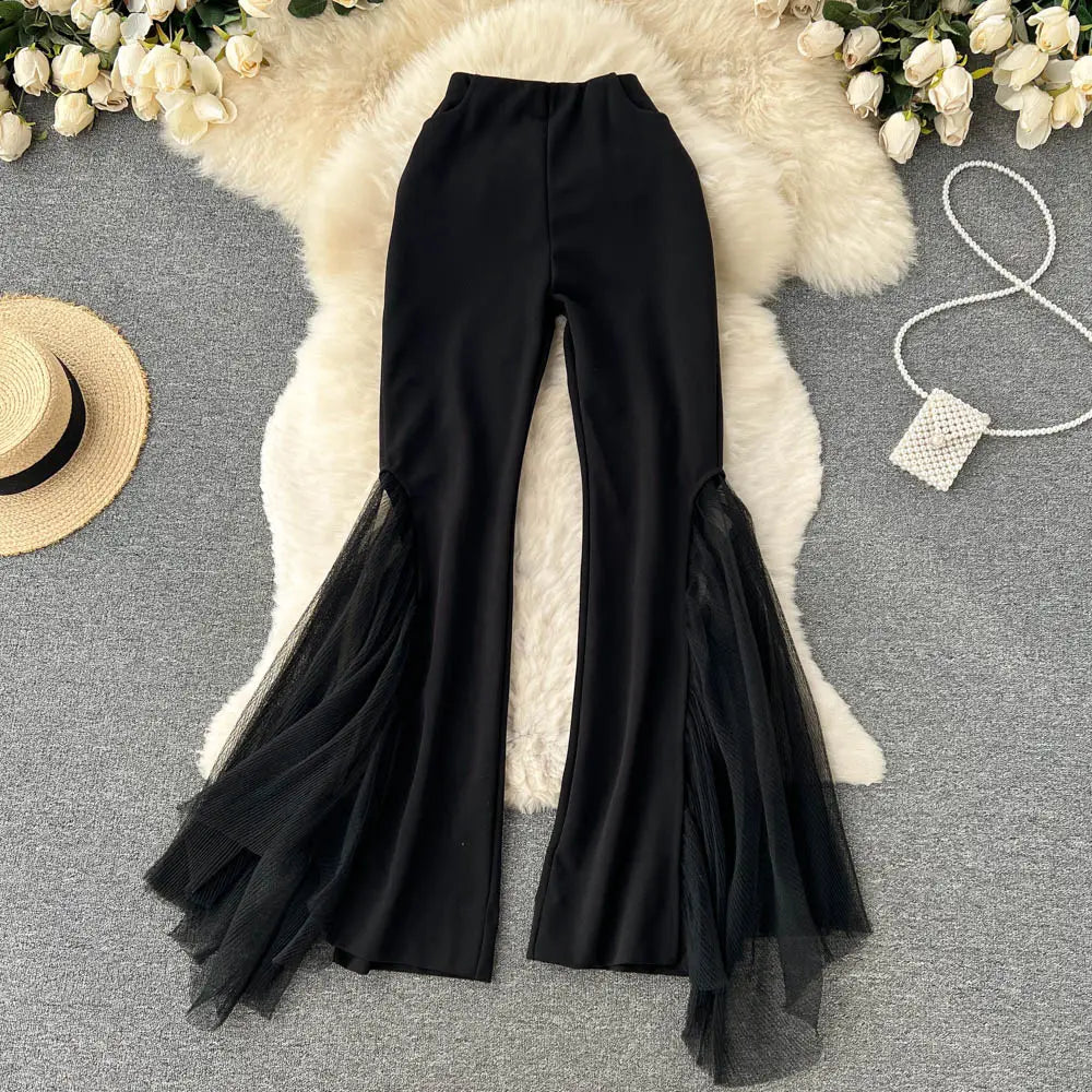 Summer Casual Wide Leg Pants Women High Waist Trousers Girls Outdoor Wholesale