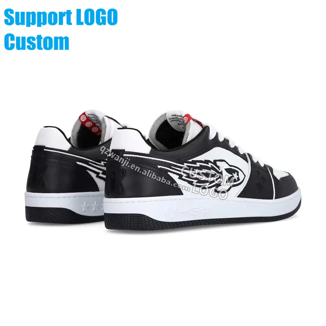 custom logo casual sport shoes genuine leather walking style running plus size casual for men