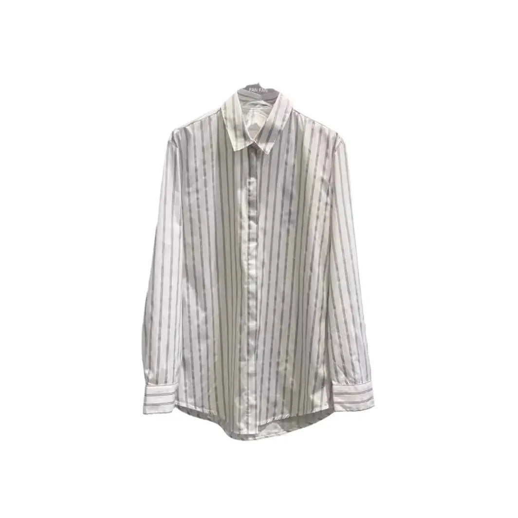 Men's Polo Collar Casual Cotton Striped Long Sleeved Formal XL Size Anti-Wrinkle Anti-Pilling Anti-Shrink Features