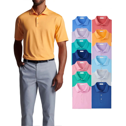 New Design Plain Casual Wholesale High Quality Unisex Polyester Spandex Floral Golf Polo Custom Polo For Men