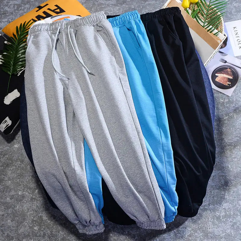 French terry sweat pants mens loose OEM Men's Sport Cotton custom casual joggers printed logo stacked Sweatpants