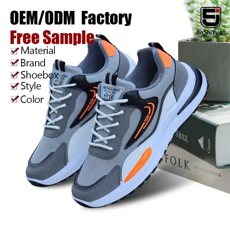 JSYWD-310 Men shoes sneakers loafer custom New design mens running sneakers breathable fitness walking style for men