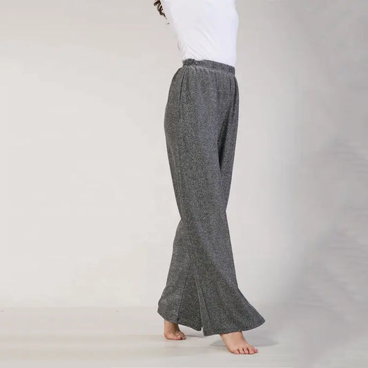 Factory Direct Supplier Casual Shiny Woman Pants Full Length Elastic Waist for Summer and Autumn