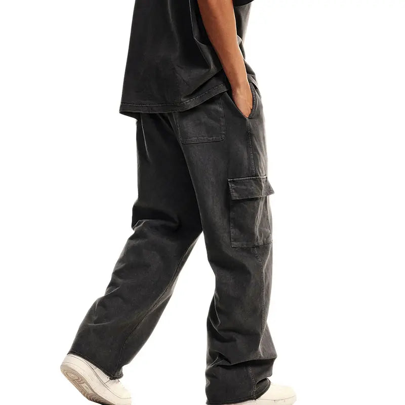 Custom 358 gsm six pocket cargo pants for men cargo with side pockets