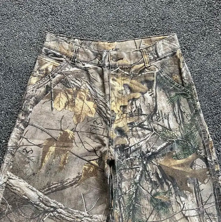 Customized High Quality 100% Cotton Hunting Real Tree Camo Stacked Parachute Carpenter Men Custom Cavana Cargo