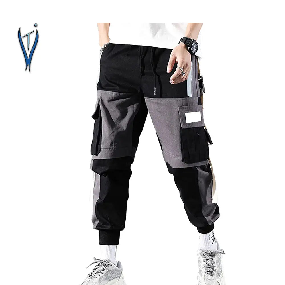 Wholesale Men Multi-pocket Hip Pop Pants Trousers Streetwear Sweatpants Male Casual