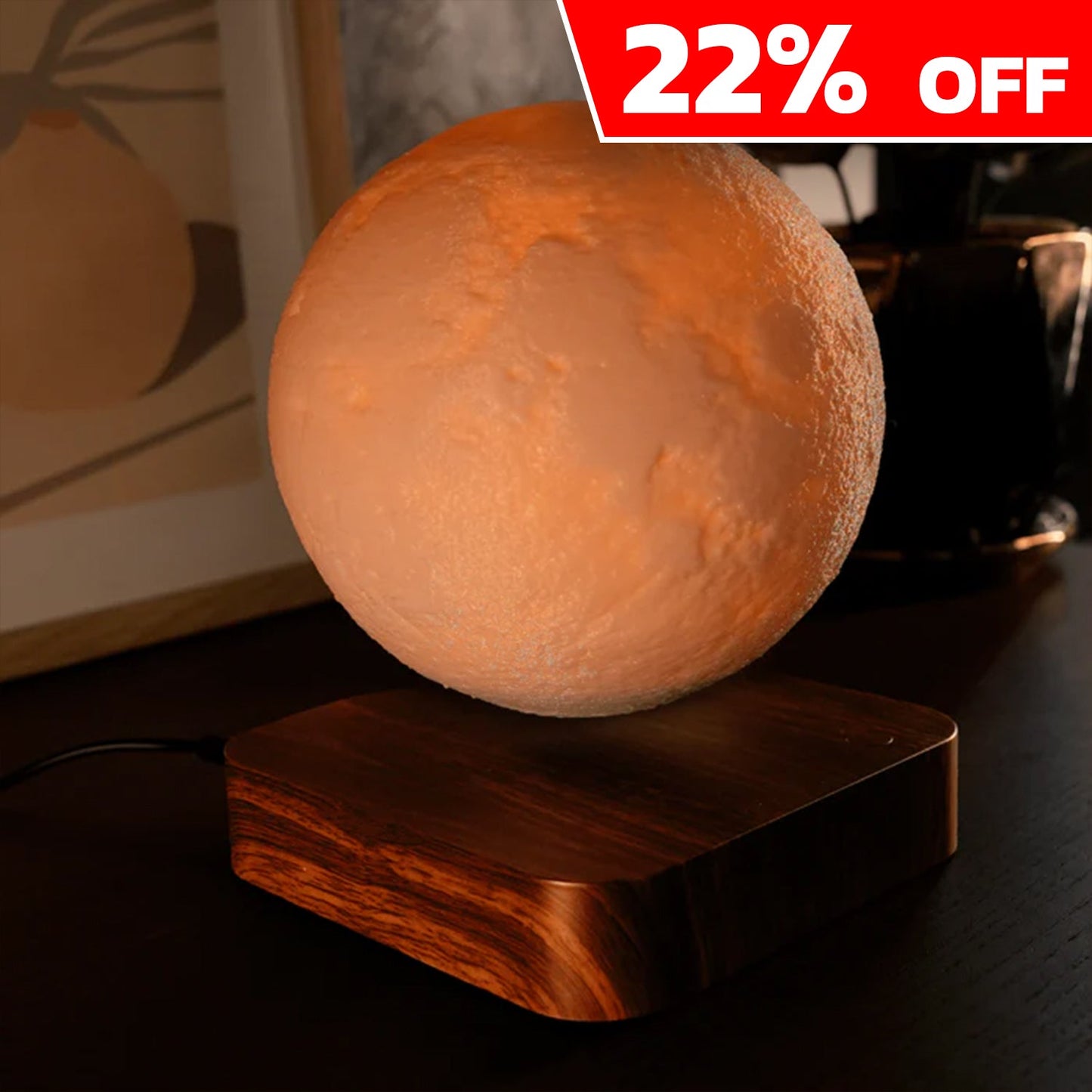 Levitating Moon Night Lamp